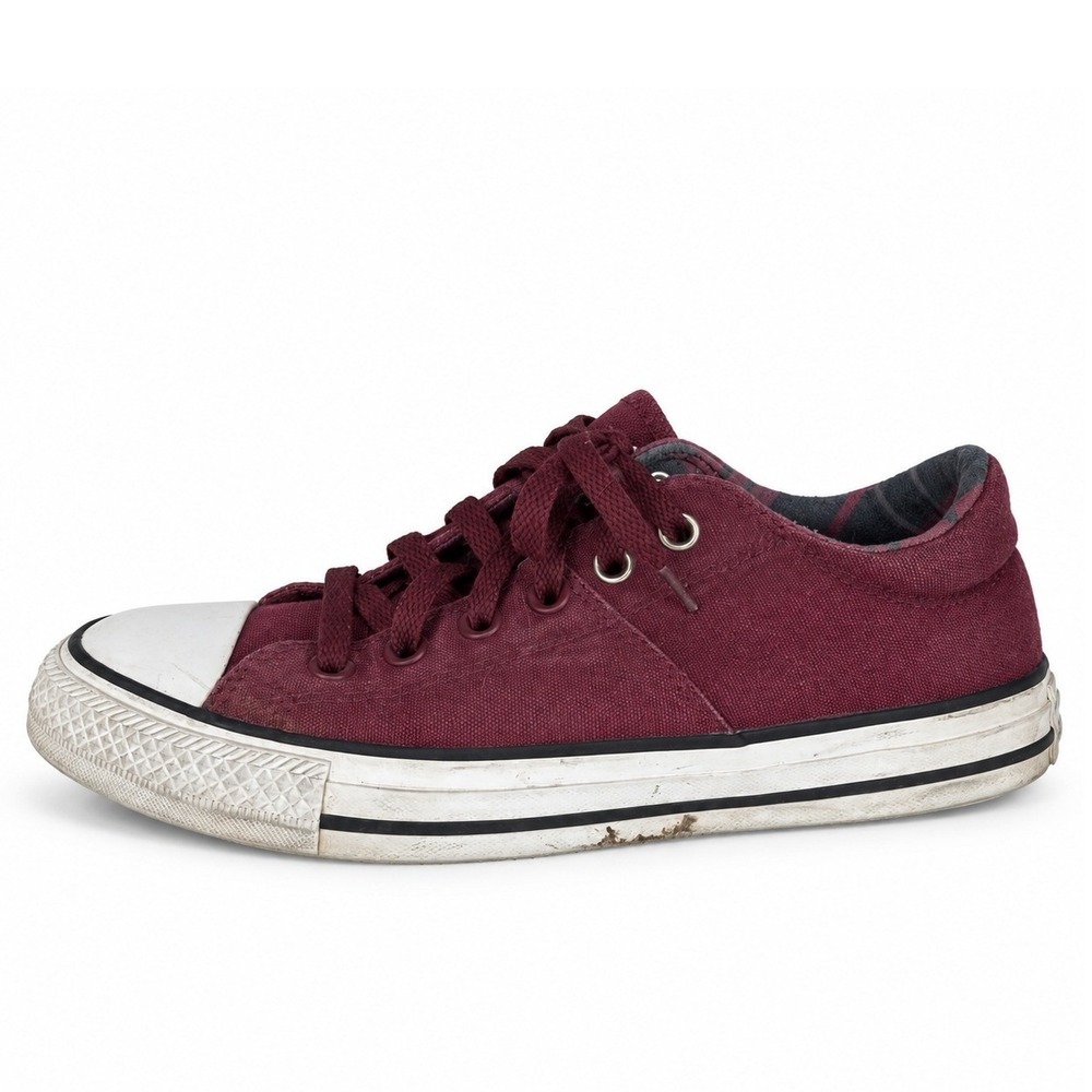Converse 9 Chuck Taylor All Star Madison Burgundy Plaid Low Top Sneakers 561739F